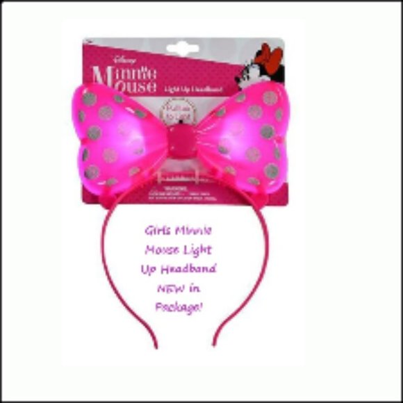 Minnie Mouse light up bow headband 3+Up New with Original Tags - Picture 2 of 8